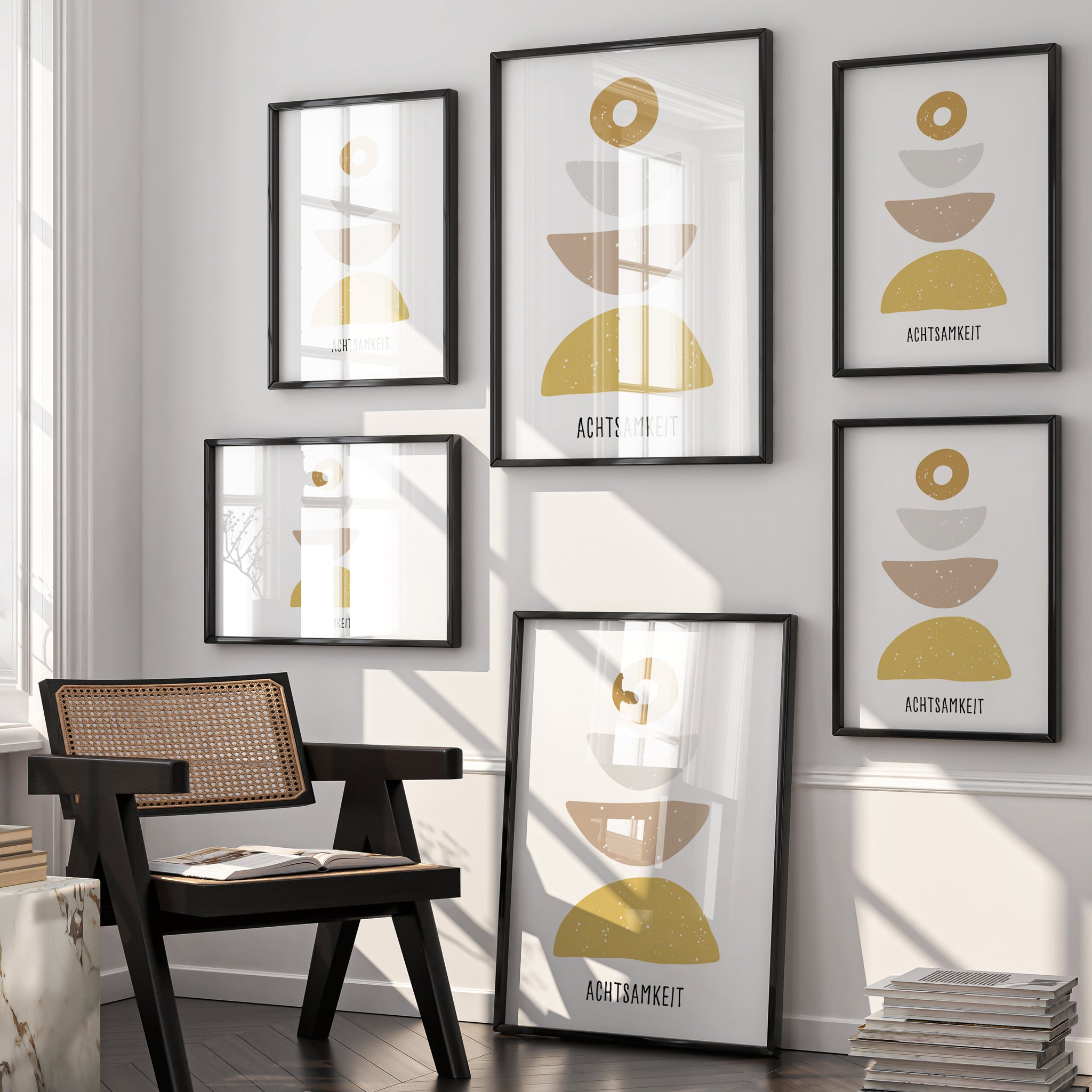 Achtsamkeit Poster – Minimalistische Wandkunst Beige