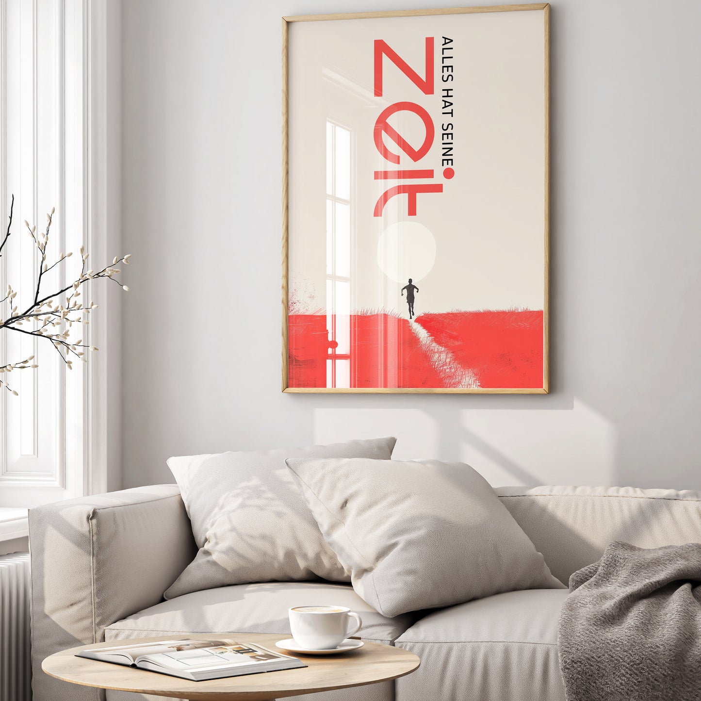 Alles hat seine Zeit | Gerahmtes Poster Minimal Art