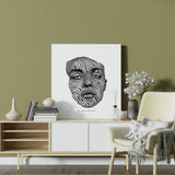Sei Stolz auf Dich | Leinwandbild Portrait Line Art
