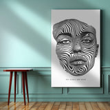 Sei Stolz auf Dich | Leinwandbild Portrait Line Art