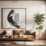 Taten Sagen Mehr als Worte | Leinwandbild Statement Art