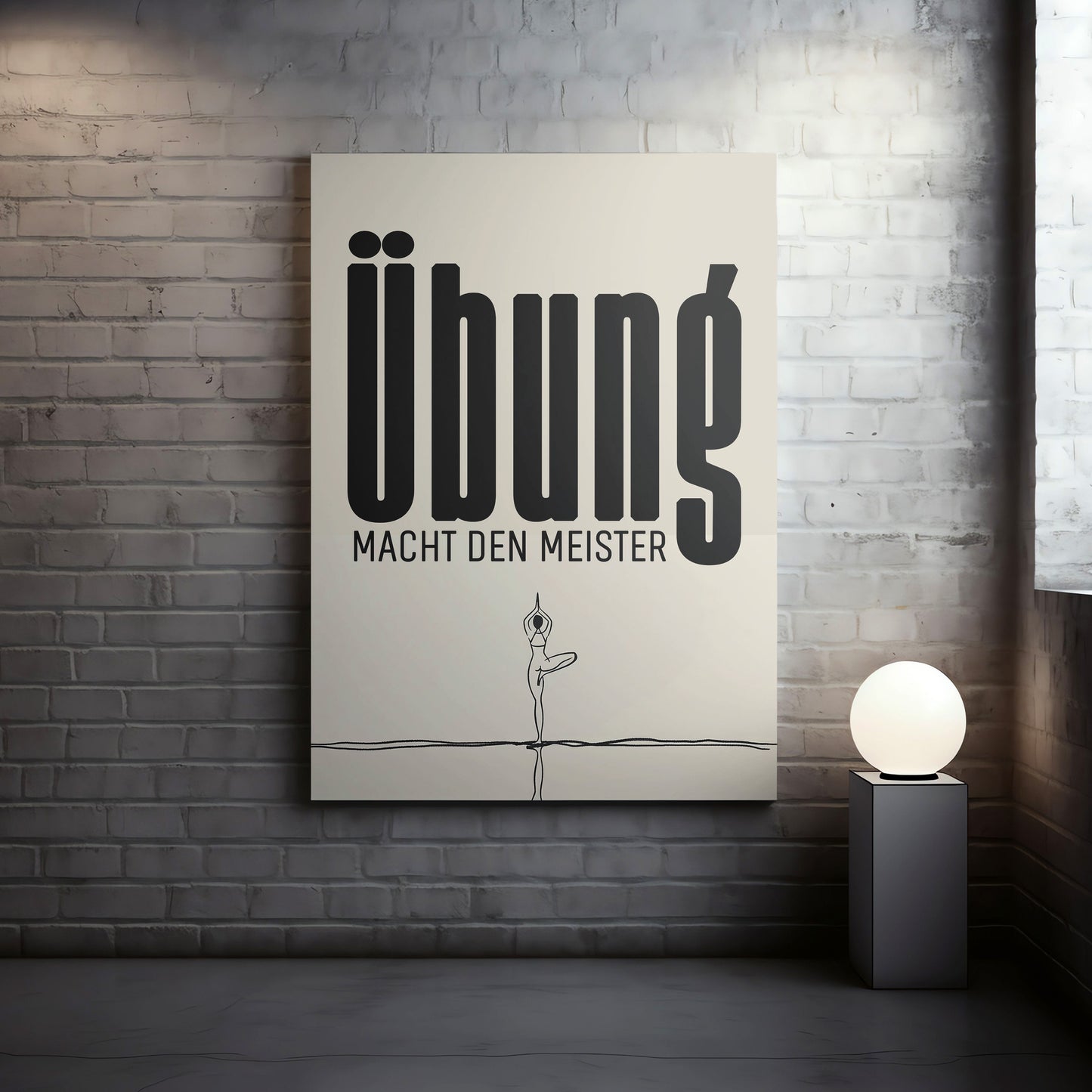 Übung Macht den Meister | Leinwandbild Motivation Art