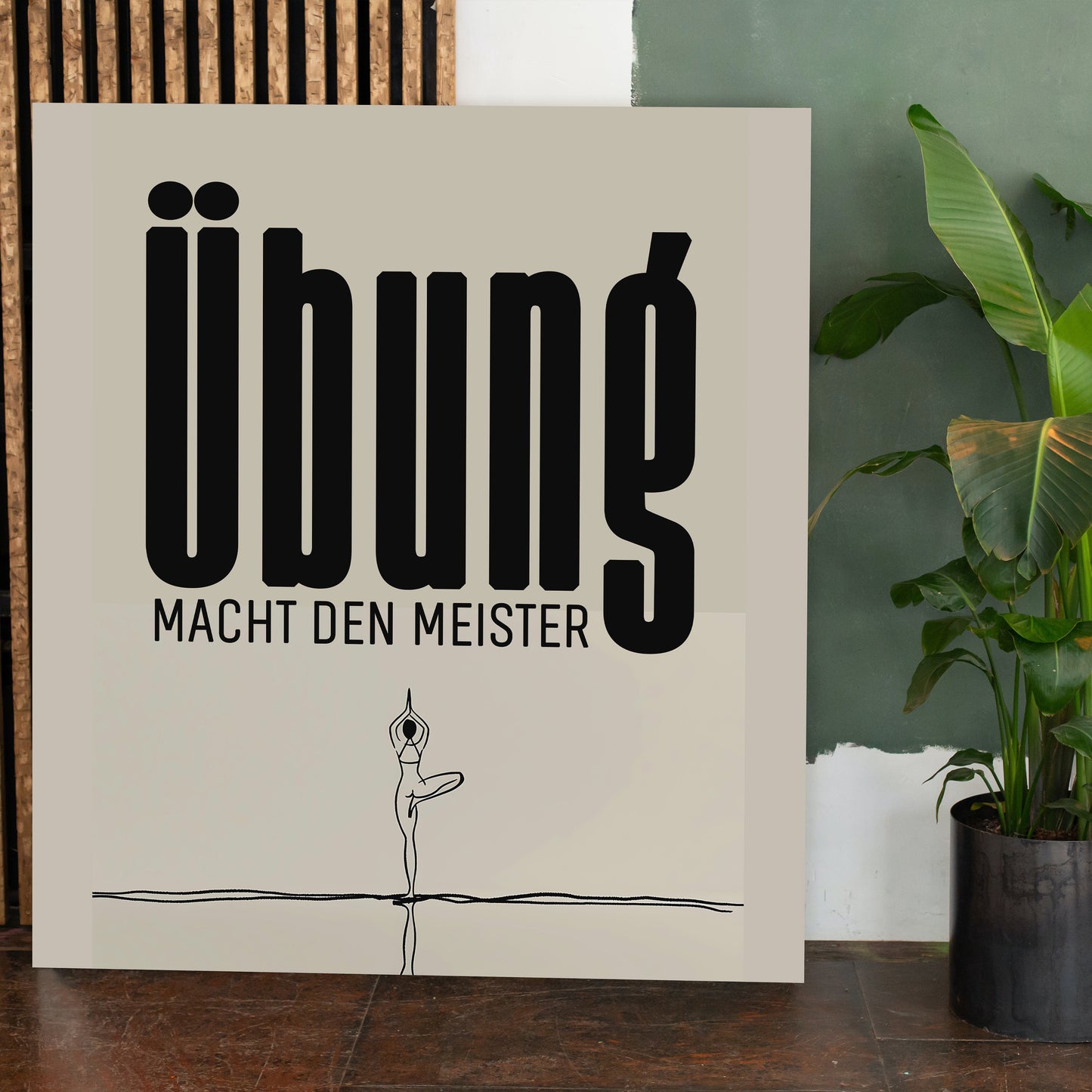 Übung Macht den Meister | Leinwandbild Motivation Art
