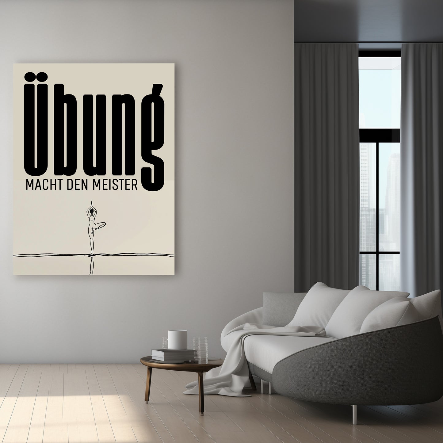 Übung Macht den Meister | Leinwandbild Motivation Art