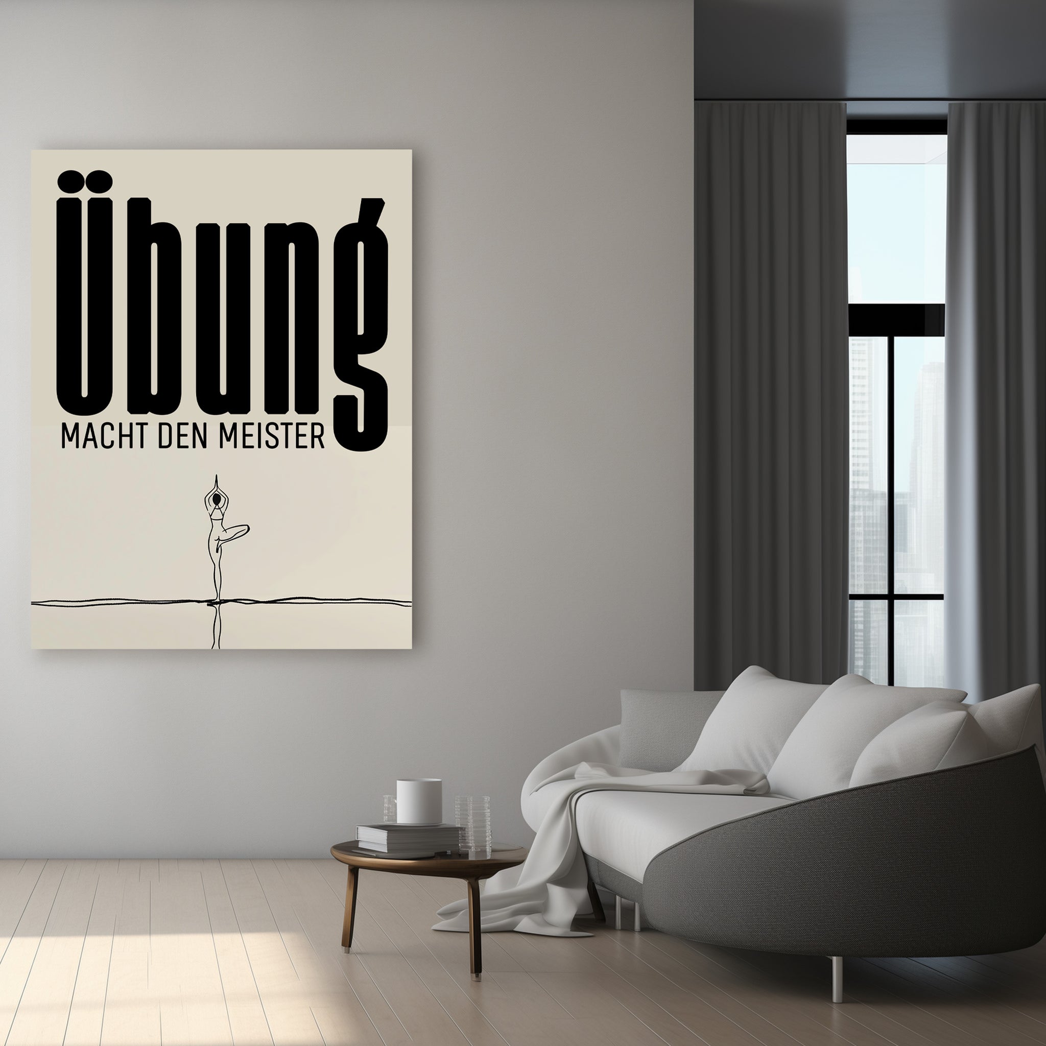 Übung Macht den Meister | Leinwandbild Motivation Art