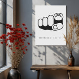 Vertraue Dir Selbst | Moderne Line Art Leinwand Motivation