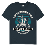 Herren Premium Bio T-Shirt Unterschätze Niemals Alten Mann Schachbrett