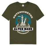 Herren Premium Bio T-Shirt Unterschätze Niemals Alten Mann Schachbrett