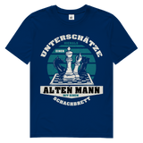 Herren Premium Bio T-Shirt Unterschätze Niemals Alten Mann Schachbrett