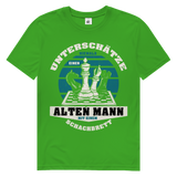 Herren Premium Bio T-Shirt Unterschätze Niemals Alten Mann Schachbrett