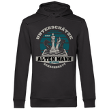 Herren Premium Bio Hoodie Unterschätze Niemals Alten Mann Schachbrett