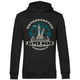 Herren Premium Bio Hoodie Unterschätze Niemals Alten Mann Schachbrett