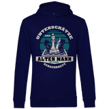 Herren Premium Bio Hoodie Unterschätze Niemals Alten Mann Schachbrett