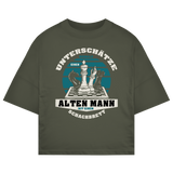 ST/ST Oversize T-Shirt Unterschätze Niemals Alten Mann Schachbrett