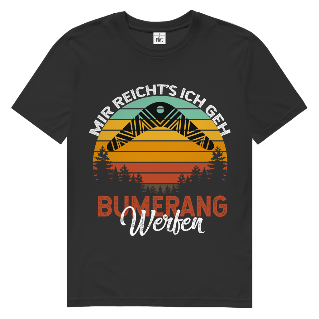 Herren Premium Bio T-Shirt Mir Reicht’s Ich Geh Bumerang Werfen