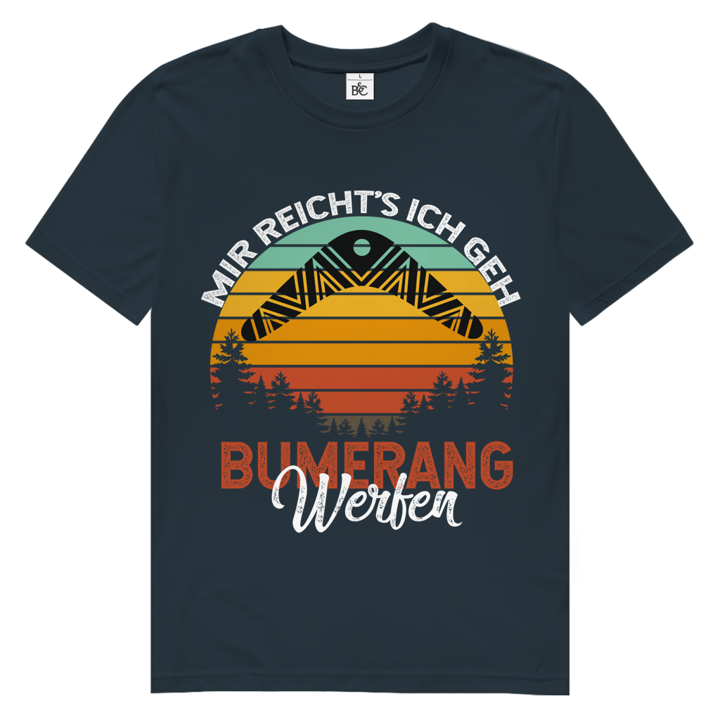 Herren Premium Bio T-Shirt Mir Reicht’s Ich Geh Bumerang Werfen