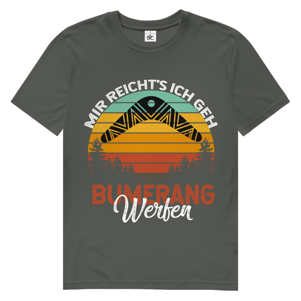 Herren Premium Bio T-Shirt Mir Reicht’s Ich Geh Bumerang Werfen