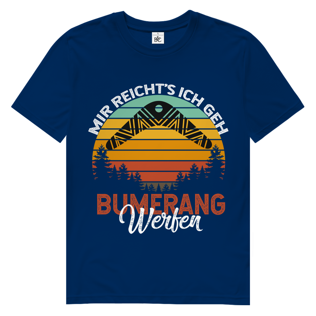 Herren Premium Bio T-Shirt Mir Reicht’s Ich Geh Bumerang Werfen