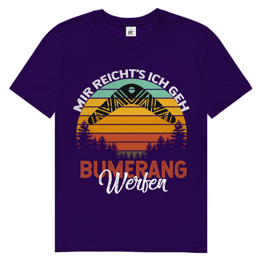 Herren Premium Bio T-Shirt Mir Reicht’s Ich Geh Bumerang Werfen