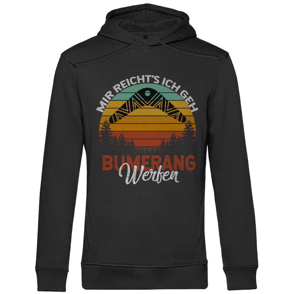 Herren Premium Bio Hoodie Mir Reicht’s Ich Geh Bumerang Werfen