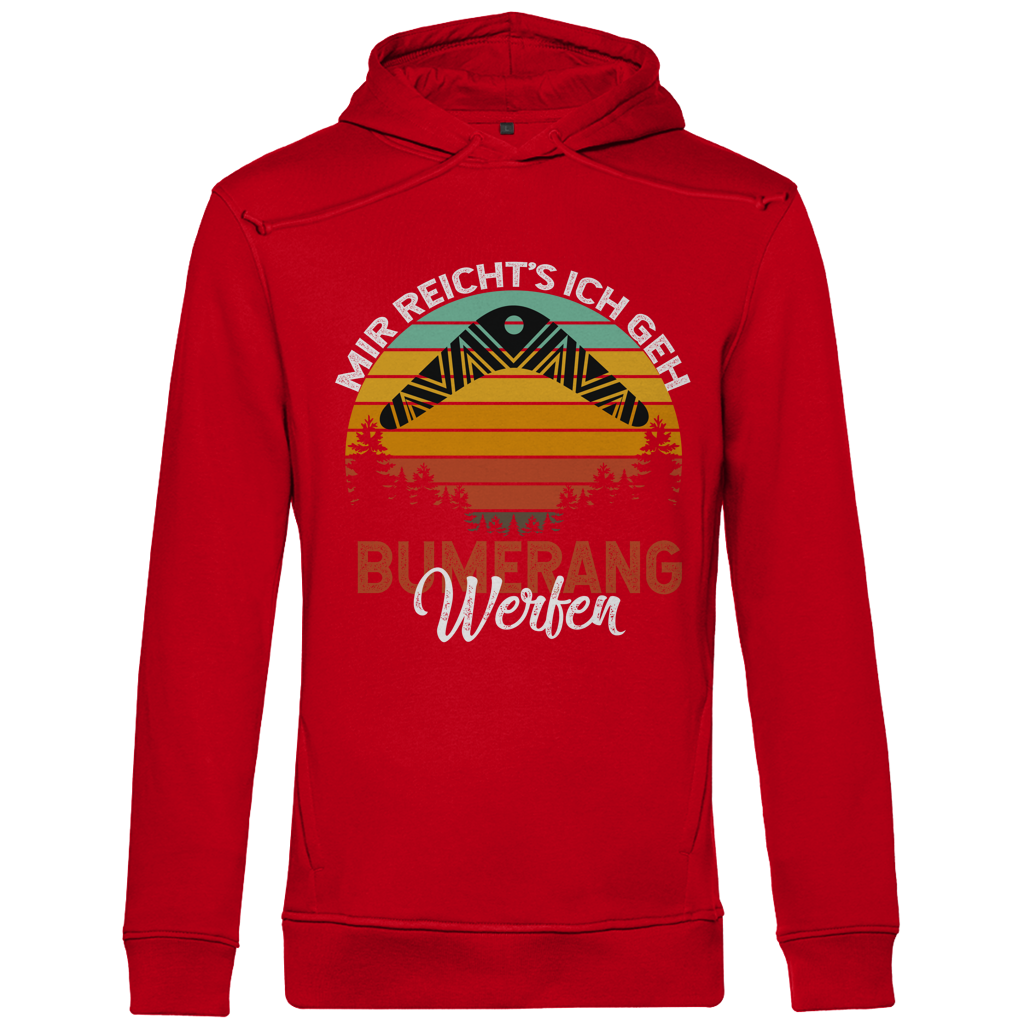 Herren Premium Bio Hoodie Mir Reicht’s Ich Geh Bumerang Werfen