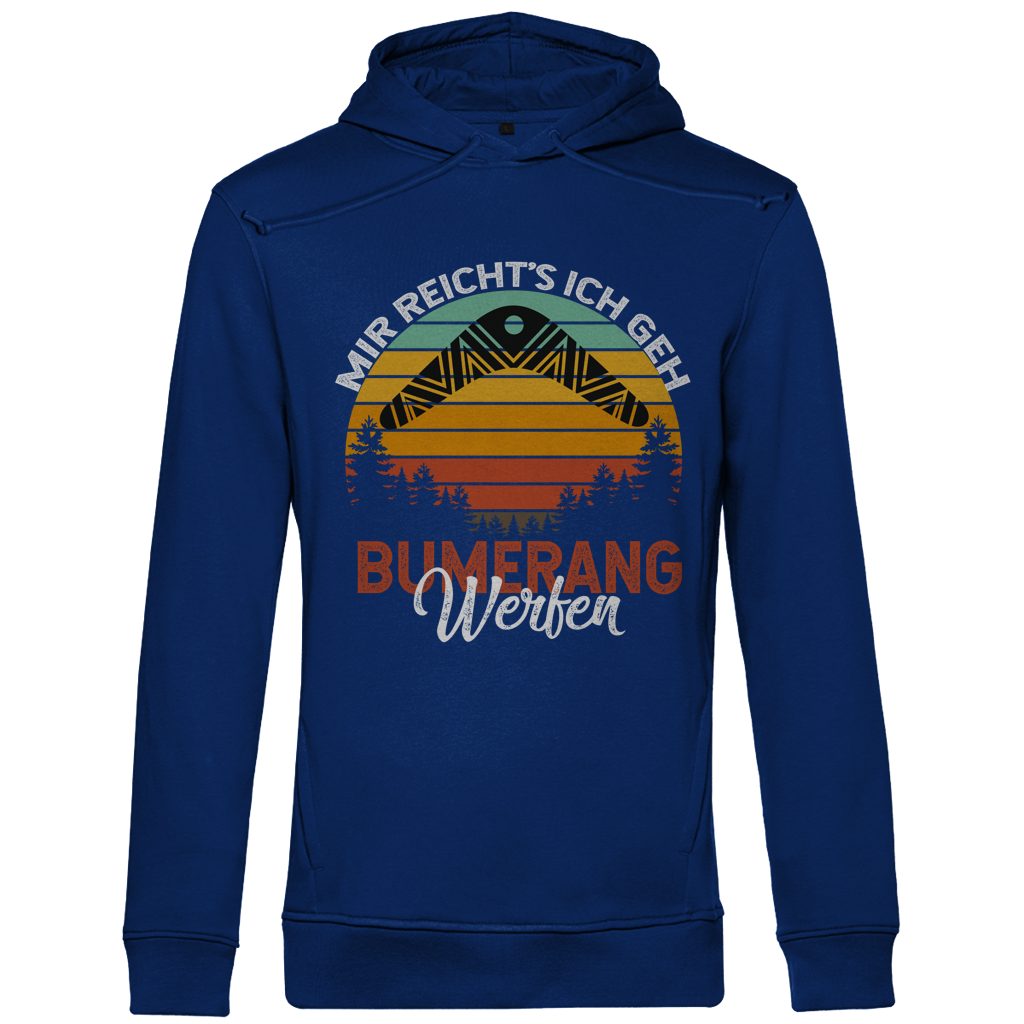 Herren Premium Bio Hoodie Mir Reicht’s Ich Geh Bumerang Werfen