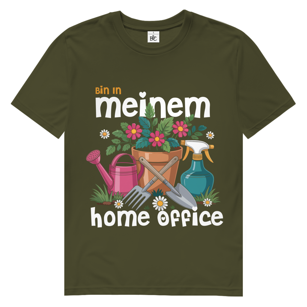 Herren Premium Bio T-Shirt Bin In Meinem Home Office