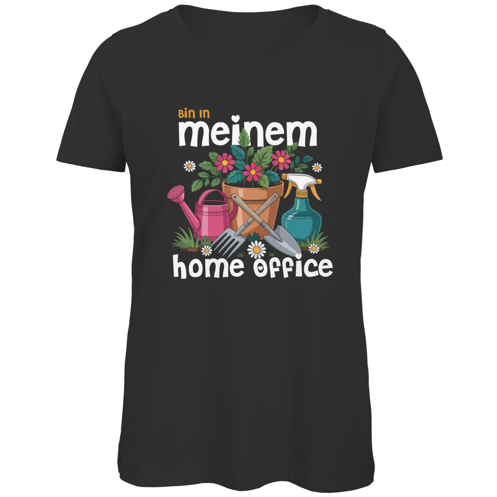 Damen Premium Bio T-Shirt Bin In Meinem Home Office