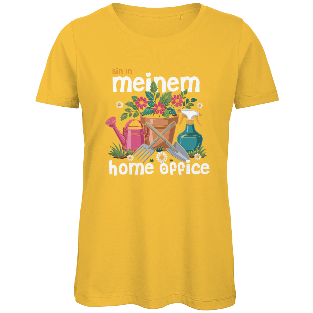 Damen Premium Bio T-Shirt Bin In Meinem Home Office