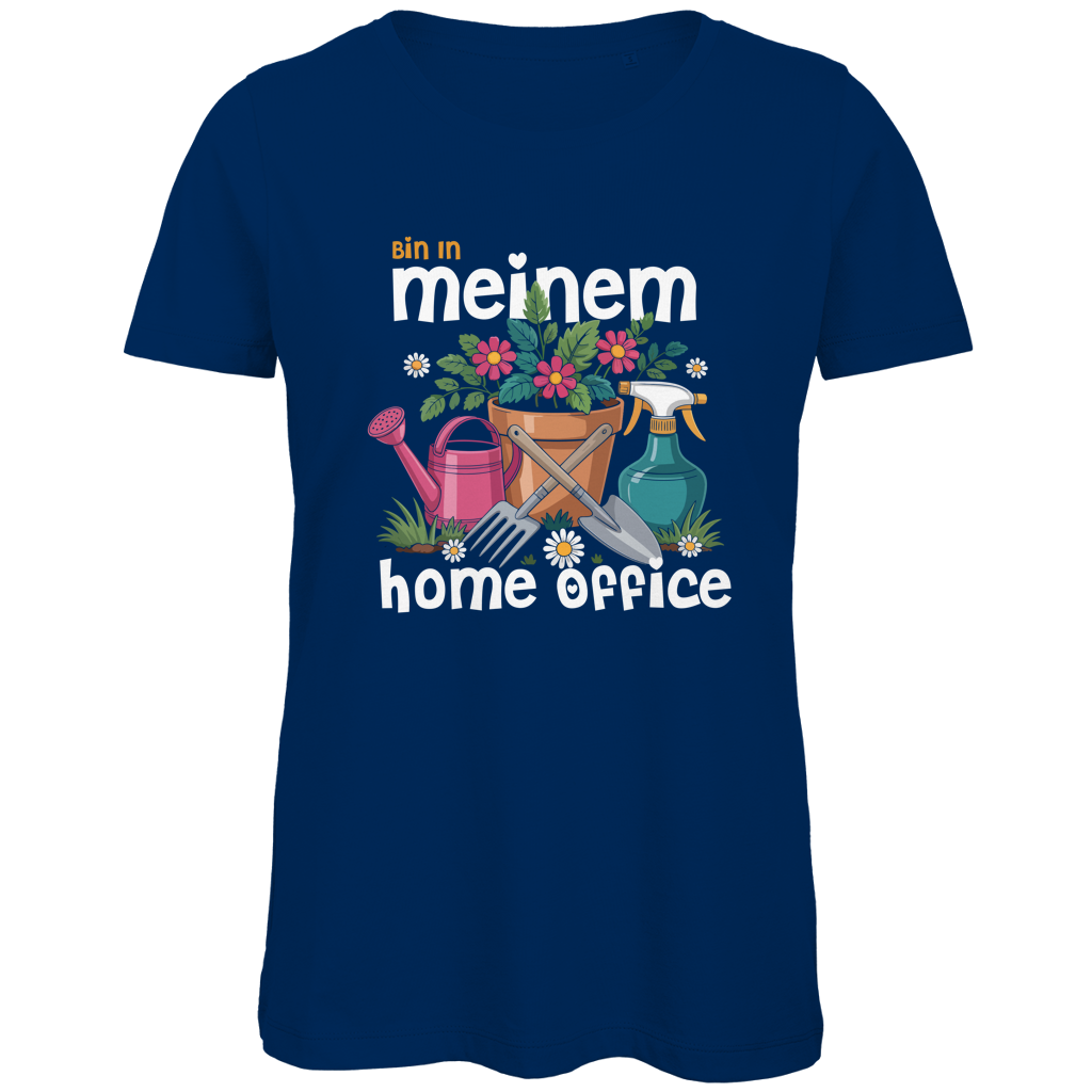 Damen Premium Bio T-Shirt Bin In Meinem Home Office