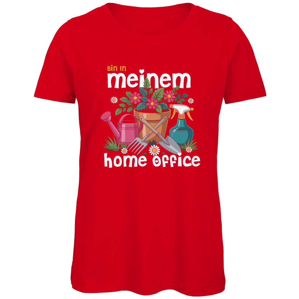 Damen Premium Bio T-Shirt Bin In Meinem Home Office