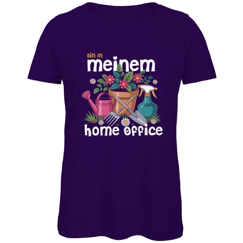 Damen Premium Bio T-Shirt Bin In Meinem Home Office