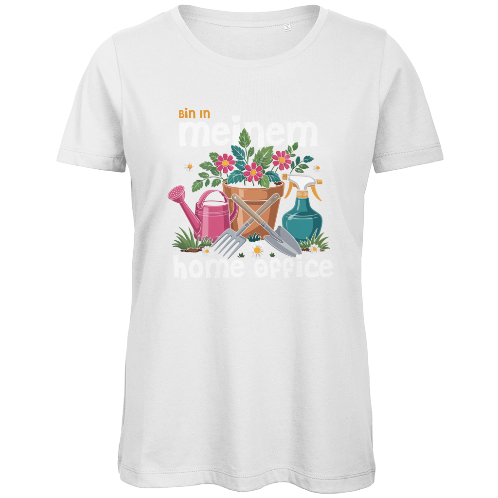 Damen Premium Bio T-Shirt Bin In Meinem Home Office