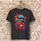Herren Premium Bio T-Shirt Psychedelic Skull
