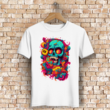 Herren Premium Bio T-Shirt Psychedelic Skull