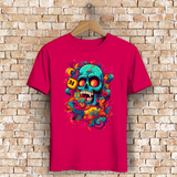 Herren Premium Bio T-Shirt Psychedelic Skull