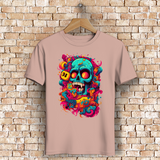 Herren Premium Bio T-Shirt Psychedelic Skull