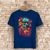 Herren Premium Bio T-Shirt Psychedelic Skull