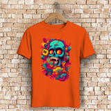 Herren Premium Bio T-Shirt Psychedelic Skull