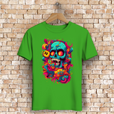Herren Premium Bio T-Shirt Psychedelic Skull