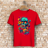 Herren Premium Bio T-Shirt Psychedelic Skull