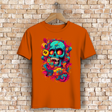 Herren Premium Bio T-Shirt Psychedelic Skull