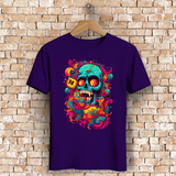 Herren Premium Bio T-Shirt Psychedelic Skull