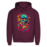 Herren Premium Bio Hoodie Psychedelic Skull