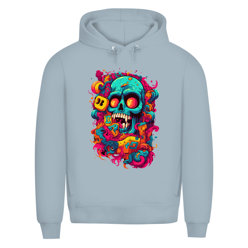 Herren Premium Bio Hoodie Psychedelic Skull