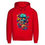 Herren Premium Bio Hoodie Psychedelic Skull