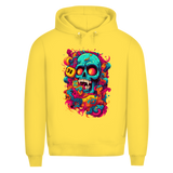 Herren Premium Bio Hoodie Psychedelic Skull