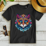 Damen Premium Bio T-Shirt Mandala Cat