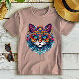 Damen Premium Bio T-Shirt Mandala Cat