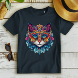 Damen Premium Bio T-Shirt Mandala Cat